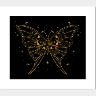 Starry Butterfly Posters and Art